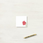 Rote Sternenblume Blank Post-it Klebezettel (Auf Schreibtisch)