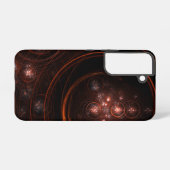 Rote Sternenlicht-Orbits Abstrakte Kosmische Kunst Samsung Galaxy Hülle (Rückseite (Horizontal))