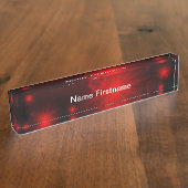 rote Sternenmarke Namensplakette (Seite)