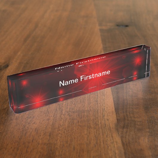 rote Sternenmarke Namensplakette (Seite)