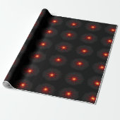 Rote Sternexplosion Geschenkpapier (Ungerollt)