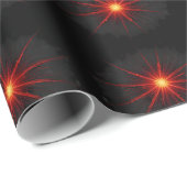 Rote Sternexplosion Geschenkpapier (Rolleneckpunkt)
