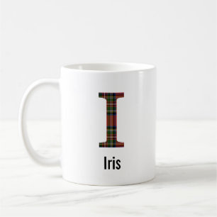 Rote Stewart Karo Monogramm I Tasse