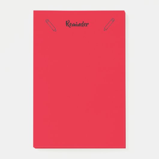 Rote Sticky Notes-Erinnerung Post-it Klebezettel (Vorderseite)