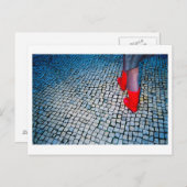 Rote Stiefel Postkarte (Vorne/Hinten)