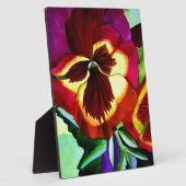 Rote Stiefmütterchen Aquarell Blume Originale Kuns Fotoplatte (Seite)