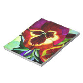 Rote Stiefmütterchen Aquarell Blume Originale Kuns Notizblock (Rotiert)