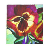 Rote Stiefmütterchen Aquarell Blume Originale Kuns Notizblock (Vorderseite)