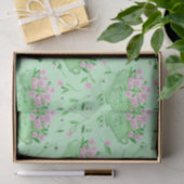 Rote Stiefmütterchen grüne Schüssel und Hintergrun Seidenpapier (Geschenk)