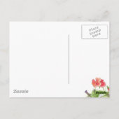 Rote Stiefmütterchen Lila Petunias Aquarellfarben  Postkarte (Rückseite)