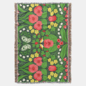 Rote Stiefmütterchen, Vögel und Schmetterlinge Decke (Vorderseite Vertikal)