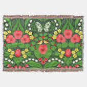 Rote Stiefmütterchen, Vögel und Schmetterlinge Decke (Vorderseite)