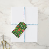 Rote Stiefmütterchen, Vögel und Schmetterlinge Geschenkanhänger (Mit Garn)