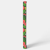 Rote Stiefmütterchen, Vögel und Schmetterlinge Samsung Galaxy Hülle (Linke Seite)