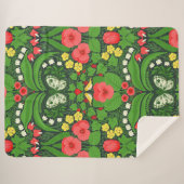 Rote Stiefmütterchen, Vögel und Schmetterlinge Sherpadecke (Vorderseite (Horizontal))