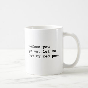 rote Stift-Tasse Kaffeetasse