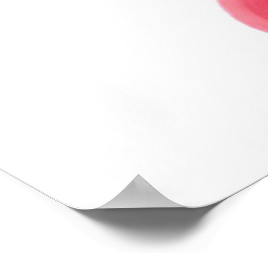 Rote Stiletto Schuhe und rote Lippen Poster (Ecke)