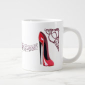 Rote Stiletto- und Schmetterlingsspezialitäten Tas Jumbo-Tasse (Rechts)