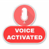 Rote Stimme aktiviert Aufkleber (Vorderseite)
