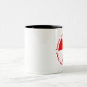 Rote Strahlungs-warnende Tasse (Mittel)