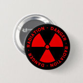 Rote Strahlungs-warnender Knopf Button (Vorne & Hinten)