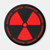 Rote Strahlungswarnung Magnet (Vorne)