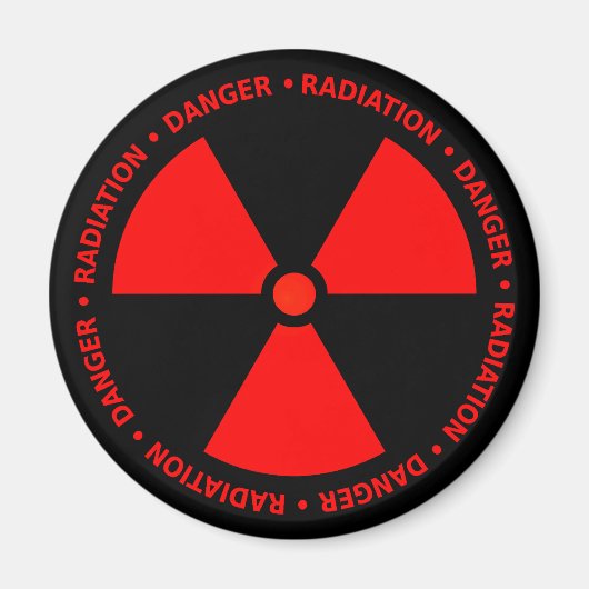 Rote Strahlungswarnung Magnet (Vorne)