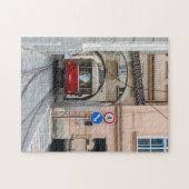 Rote Straßenbahn in der Altstadt von Prag - Tschec Puzzle (Horizontal)