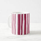 Rote Streifen Bordeaux Kaffeetasse (Vorderseite Links)