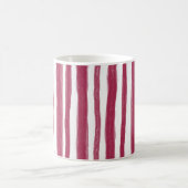 Rote Streifen Bordeaux Kaffeetasse (Mittel)