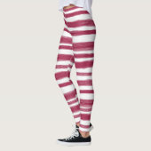 Rote Streifen Bordeaux Leggings (Links)
