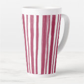 Rote Streifen Bordeaux  Milchtasse (Rechte Ecke)