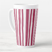 Rote Streifen Bordeaux  Milchtasse (Linke Ecke)