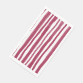 Rote Streifen Bordeaux  Serviette (Ecke)
