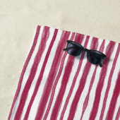Rote Streifen Bordeaux Strandtuch (Beispiel)