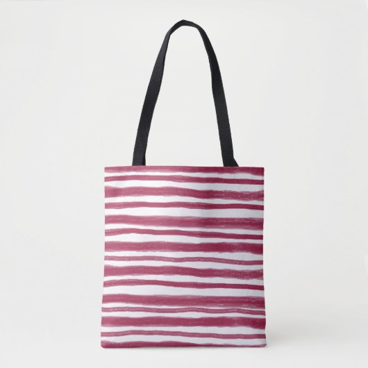 Rote Streifen Bordeaux Tasche (Vorderseite)