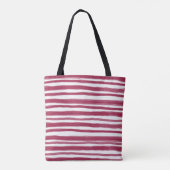 Rote Streifen Bordeaux Tasche (Rückseite)