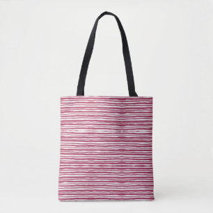 Rote Streifen Bordeaux  Tasche