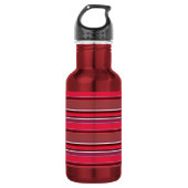 Rote Streifen Edelstahlflasche (Vorderseite)