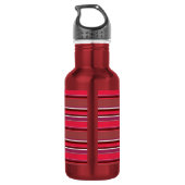 Rote Streifen Edelstahlflasche (Rückseite)