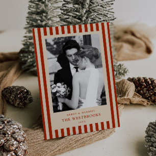 Rote Streifen  Feiertagskarte