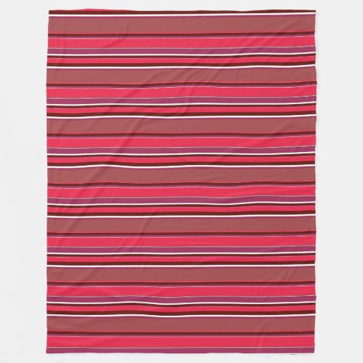 Rote Streifen Fleecedecke (Vorderseite)