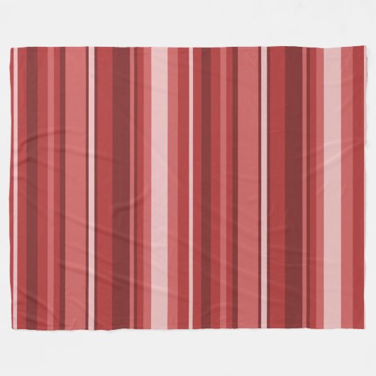 Rote Streifen Fleecedecke (Vorderseite (Horizontal))