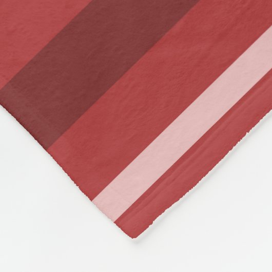 Rote Streifen Fleecedecke (Ecke)