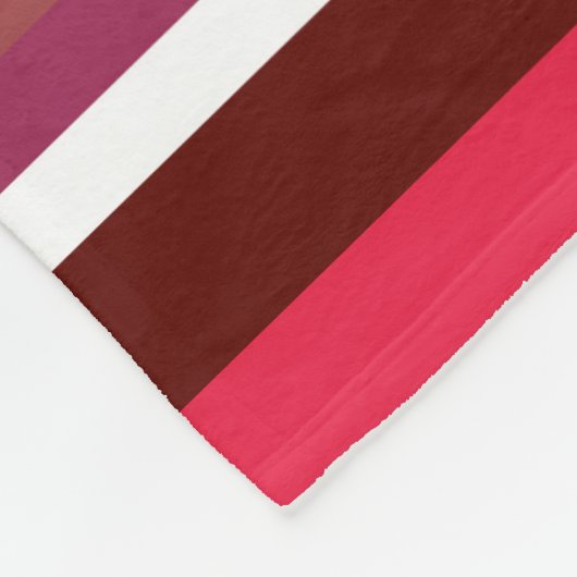Rote Streifen Fleecedecke (Ecke)