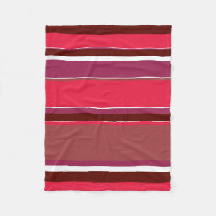 Rote Streifen Fleecedecke