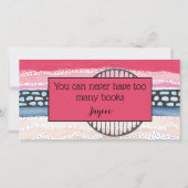 Rote Streifen gemischte Medien, personalisierte Bu Dankeskarte (Vorderseite)