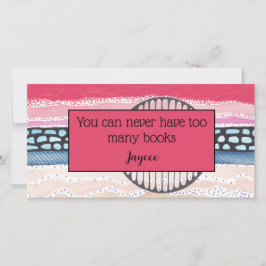 Rote Streifen gemischte Medien, personalisierte Bu Dankeskarte