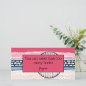 Rote Streifen gemischte Medien, personalisierte Bu Dankeskarte (Stehend Vorderseite)