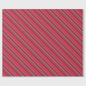 Rote Streifen Geschenkpapier (Flach)